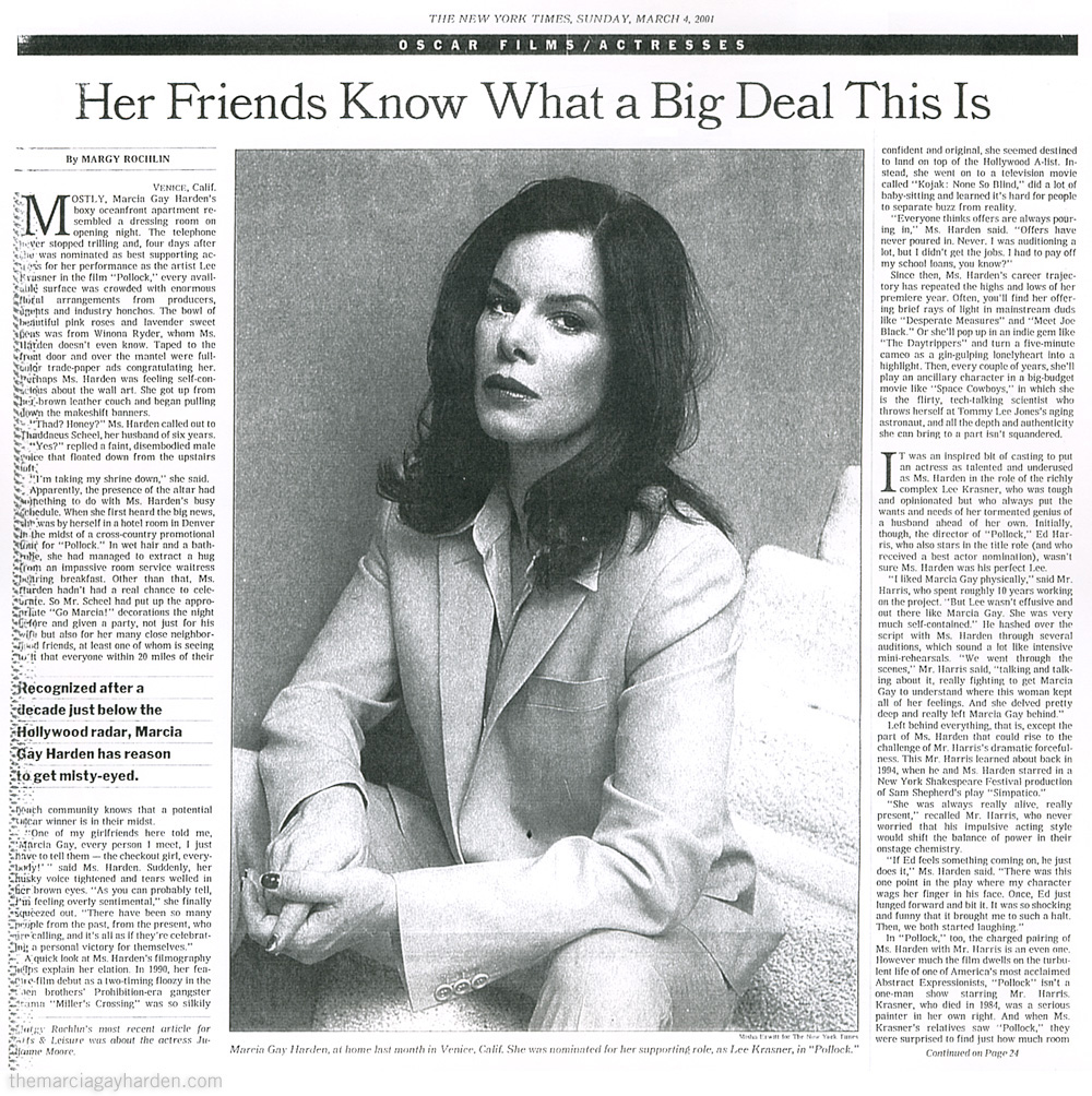 Marcia Gay Harden - Press - Pollock